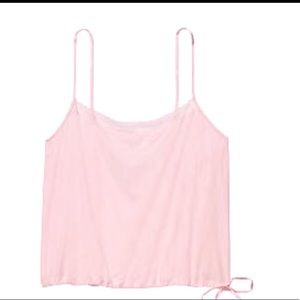 NWT VS PJ TOP WITH LACE TRIM & TIE WAIST